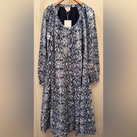 Sezane Yuliana Primrose Midi Dress NWT XL - Picture 4 of 10